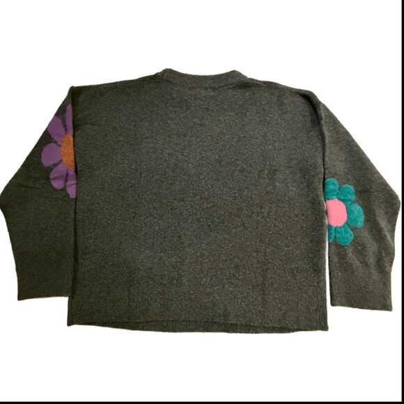 🆕Natural Life Everyone's Favorite Sweater Washed Black Daisy Size L - Picture 6 of 8